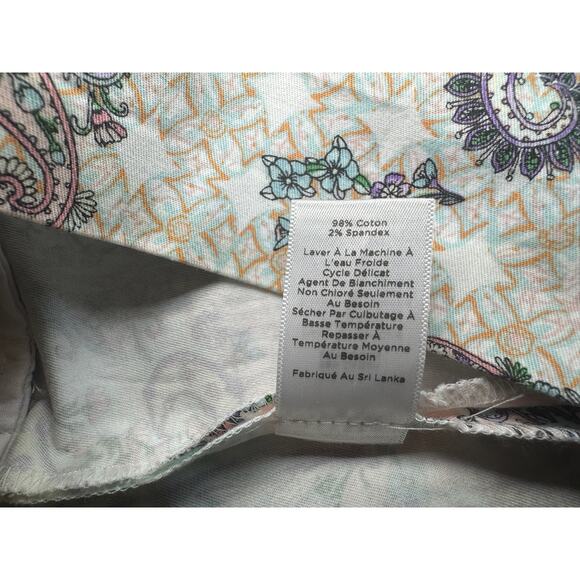 Talbots Women's Pastel Paisley Print Skirt - Size 10 - Picture 16 of 16